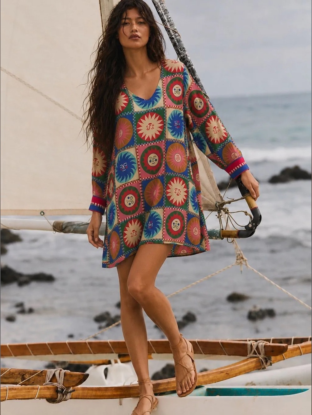 Johnny Was Lionora V-Neck
Silk Swing Dress